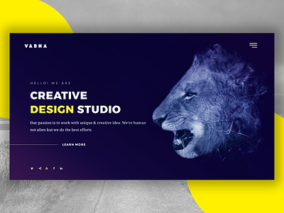 Creative Studio agency clean creative design landing minimal simple ui ux web