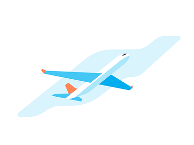 Plane aircraft blue design illustration plane vector