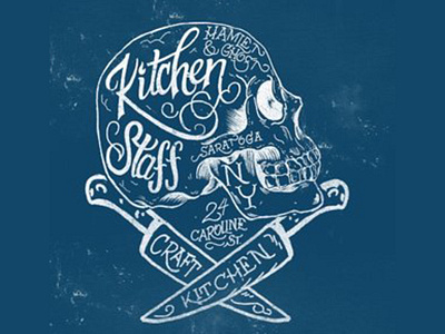 Kitchen Staff Shirt hand lettering illustration lettering t shirt
