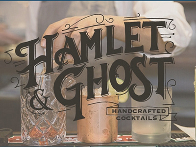 Hamlet & Ghost hand lettering lettering logo