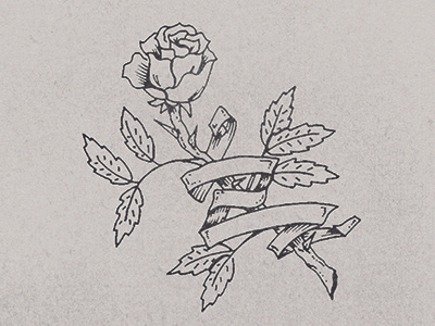Flower with banner branding design illustration