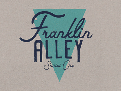 Franklin Alley branding design hand lettering logo