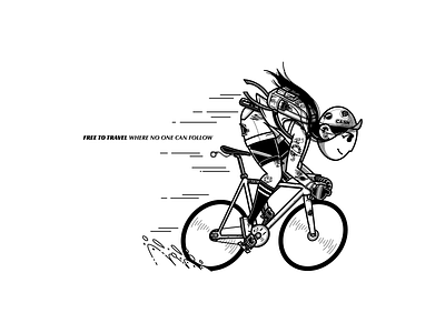 Fixie adobe illustrator bicycle characterdesign fixedgear fixie girl illustration ilustration vector