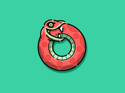 Ouroboros adobe illustrator characterdesign illustration ouroboros serpent snake vector