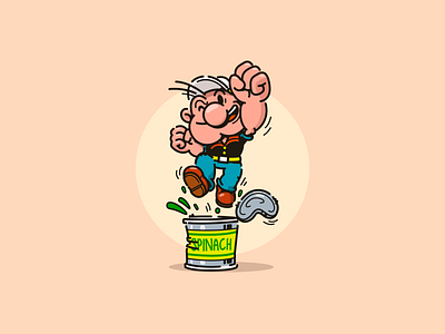 Popeye adobe illustrator characterdesign illustration popeye spinach vector