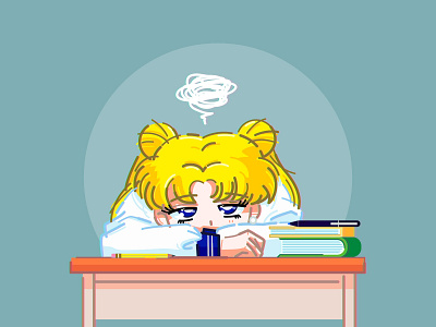 Sailor Bored adobe illustrator anime bored illustration manga sailormoon vector