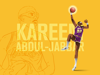 Kareem Abdul-Jabbar basketball ilustration kareemabduljabbar vector