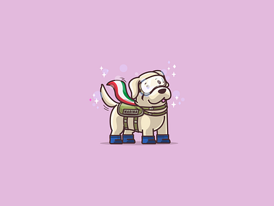 Frida dog ilustration vector