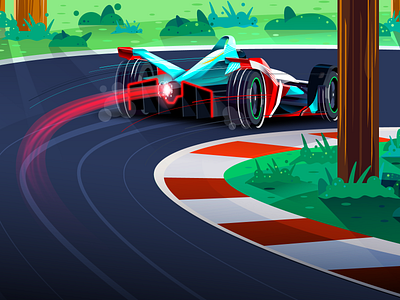 Formula E adobe illustrator cars formulae illustration racing vector