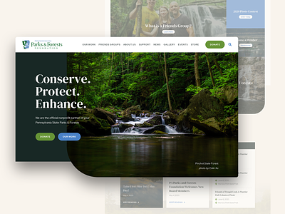 PA Parks & Forests Foundation design responsive website website layout