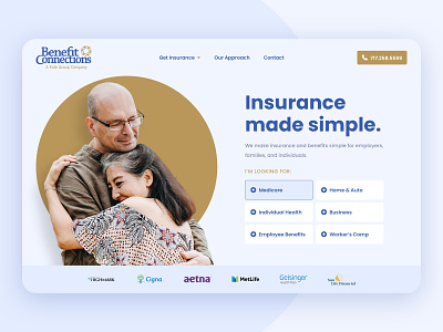 Benefit Connections | Insurance Landing Page branding design layout logo ui website