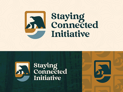 Staying Connected Initiative - Branding bear branding design illustration logo mark outdoors shield
