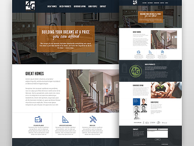 Home Builders builders cacpro cross and crown grid home icons layout one page website