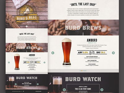 Burd's Nest ale beer brewery cacpro craft cross and crown lager layout photography stout website wheat