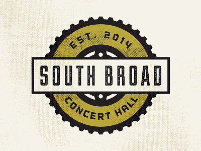South Broad Concert Hall bands gear industrial logo music type venue vintage
