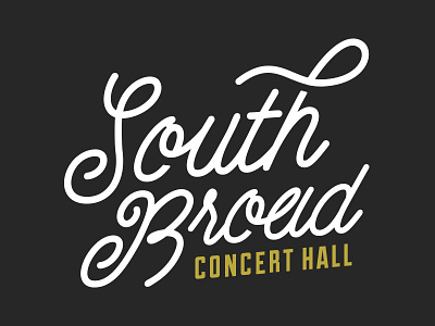 South Broad CH - UNUSED band concept concert logo script swash typeography venue