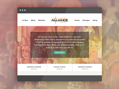 Gospel Alliance Church cacpro church design grid layout ministry responsive website
