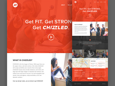 Chizzled Fitness cacpro design fitness grid gym layout one page website workout