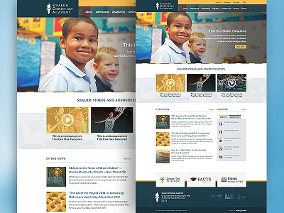 Shalom Christian Academy academy cacpro design flat grid layout responsive school ui website