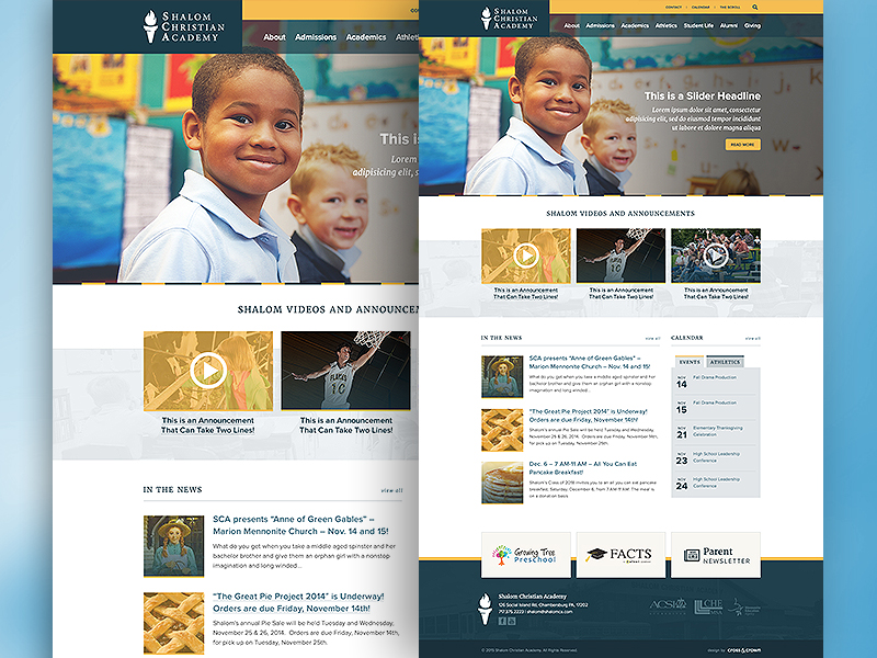 Shalom Christian Academy by Adam Swisher for Cross & Crown on Dribbble