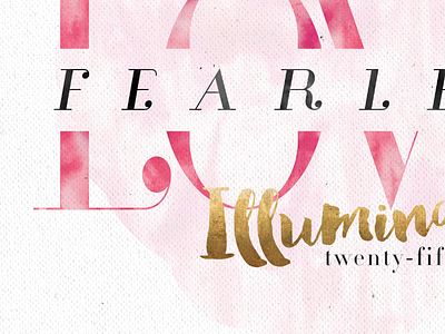 Fearless Love conference fearless gold heart illuminate logo love watercolor women