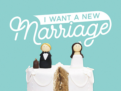 I want a new marriage cake church graphic logo media series sermon type wedding