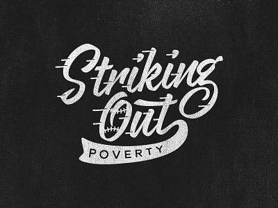Striking Out Poverty 1 baseball layout logo mlb non profit poverty strike type