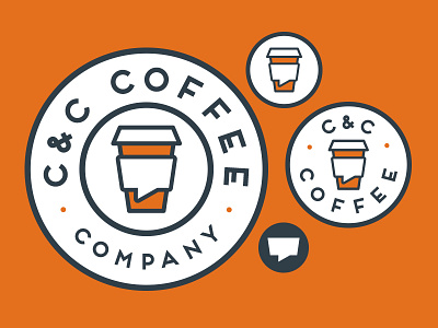 C&C Coffee Company coffee color conversation logo responsive seal type