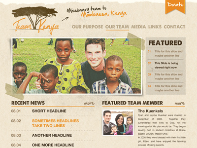 Team Kenya africa kenya missionary texture website