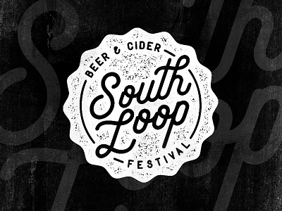 South Loop Beer & Cider Fest beer bottle brew chicago cider craft festival identity logo mark script typography