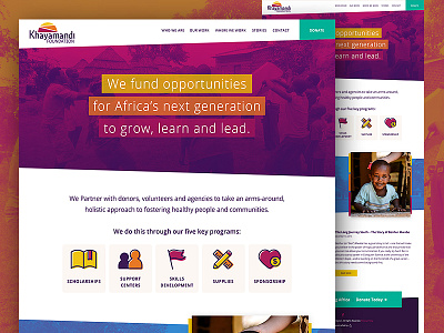Khayamandi Foundation africa donation layout non profit organization sponsorship website