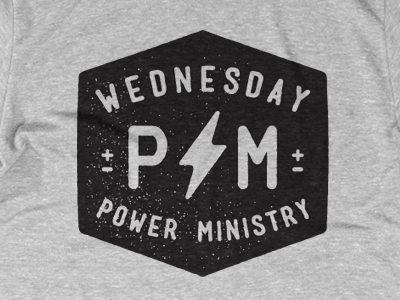 Power Ministry apparel battery bolt charge lightning logo ministry power shirt