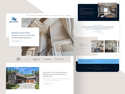IQ Custom Construction custom design home builder layout website