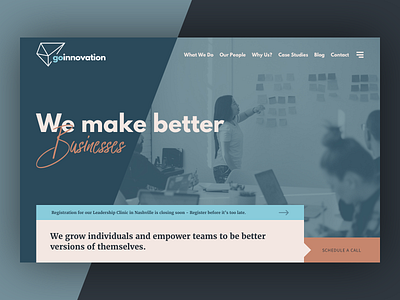 Go Innovation layout web design website