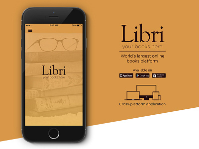 Libri - Online books | UI Design graphic design mobile app typography ui design uiux
