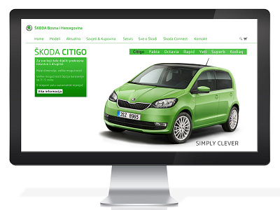 Website redesign - Škoda Bosnia and Herzegovina graphic design typography ui design uiux website