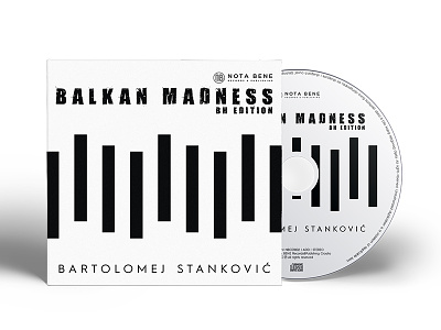 CD 'Balkan Madness - BH edition' - Visual Indentity black cd design disc design graphic design music print design typography