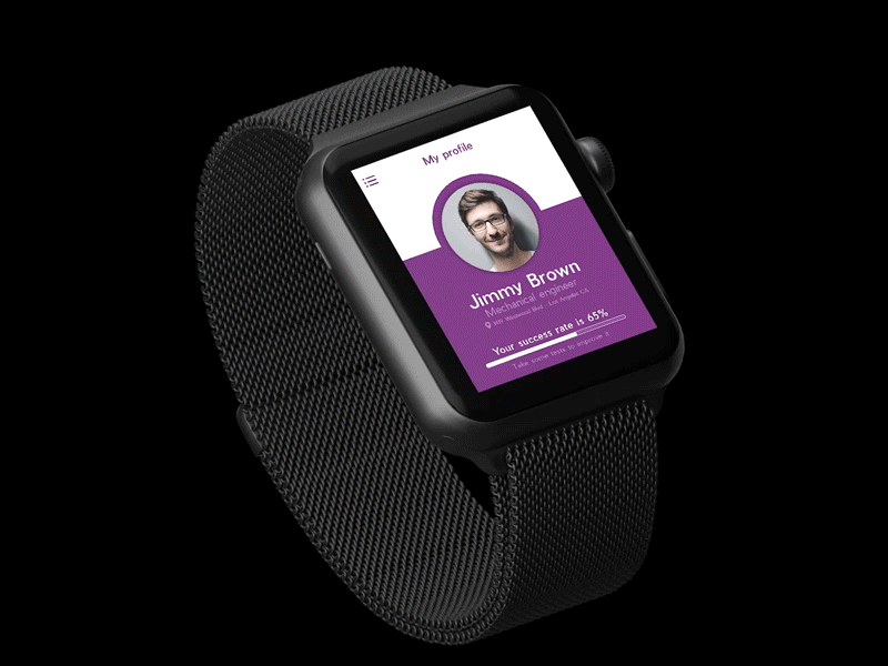 AT - Now on Apple Watch! apple compostion design typography ui ux watch