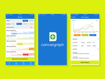Cancergraph apps design ios native app ui design