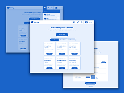 Termly wireframe responsive website ux design wireframe