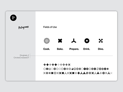 Pictograms for Penguen Collection corporate branding icons