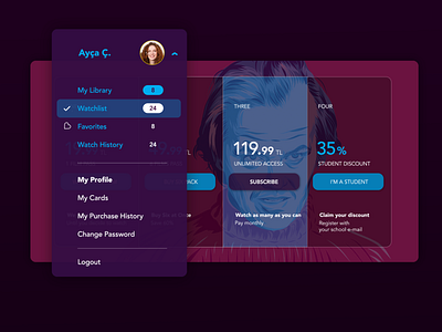 Shot: Purchase Plan Jack cinema ui ux design