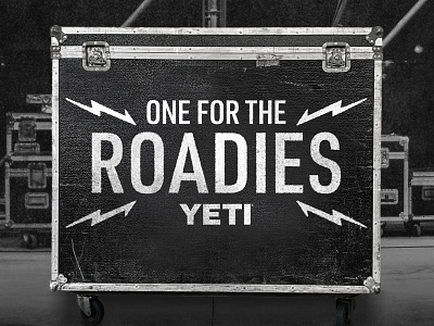 One For The Roadies Campaign Lockup 2020 brand assets campaign campaign design charity crew nation design graphic live nation lockup logo music roadie roadies yeti