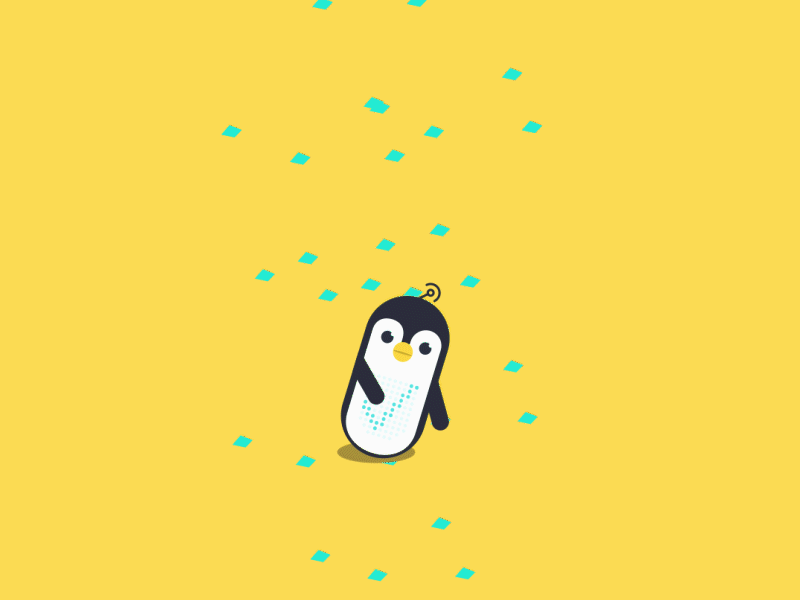 Penguin @design ae animation app bodymovin gif loop lottie stickermule