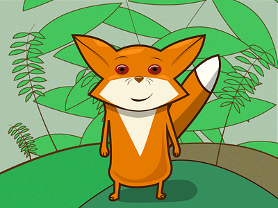 Aye Fox! 2d cartoon flat fox foxes illustration illustrator