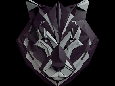 Wolf blender b3d wolf lowpoly