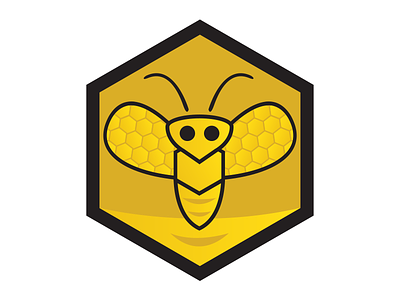 Mama Bee bee hexagon honey icon logo rebrand