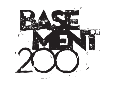 Basement 200 block print ink logo neutra pine