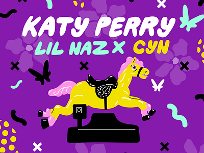 Katy Perry horse katy perry lil naz x music poster