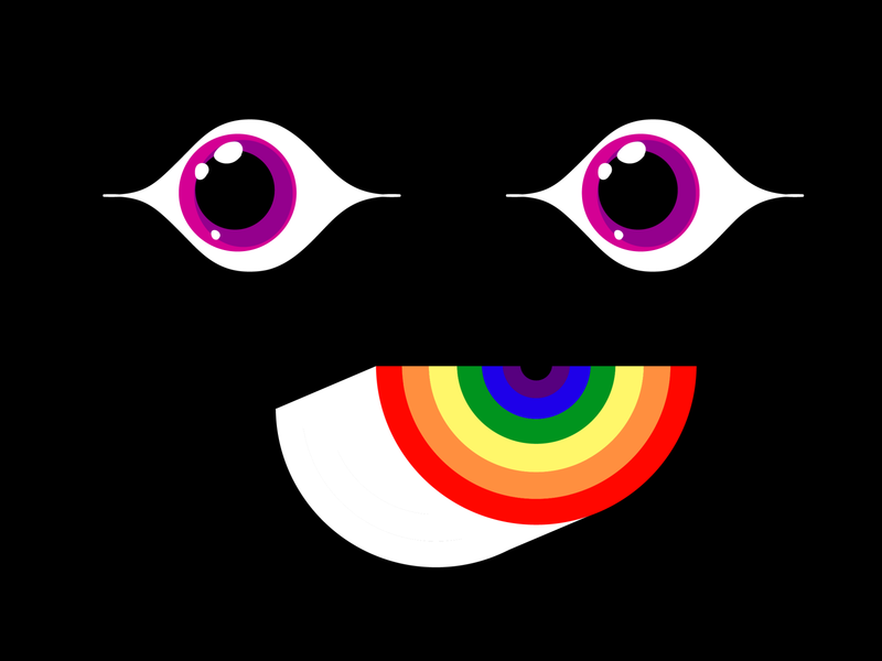 Pride Concept eyes face illustration mouth pride rainbow
